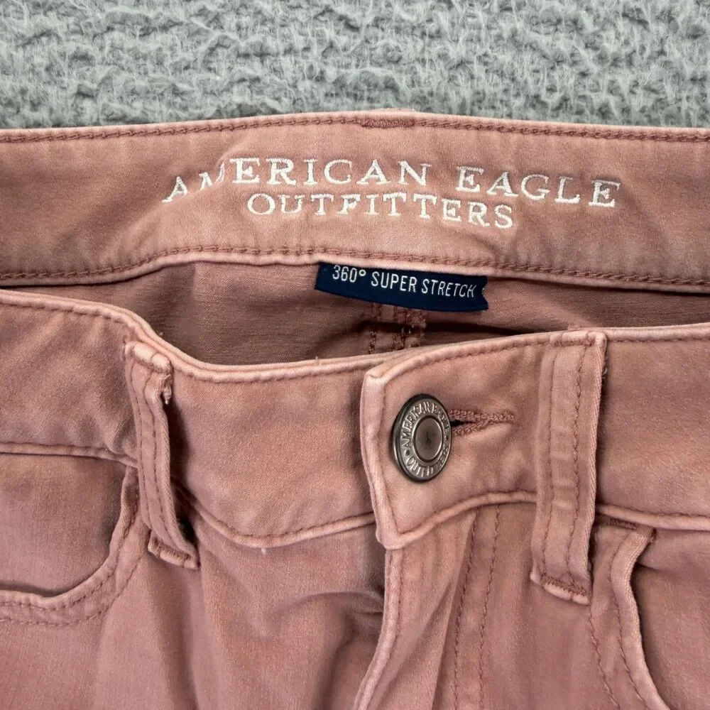 American Eagle 360 Super Stretch Jegging Mauve Pink Skinny Jeans Womens 2 Reg